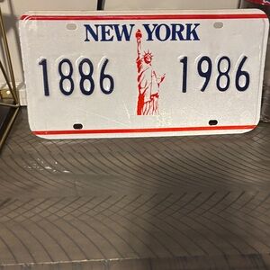 100 year commemorative New York Vintage Style License Plate 1886-1986 rare
